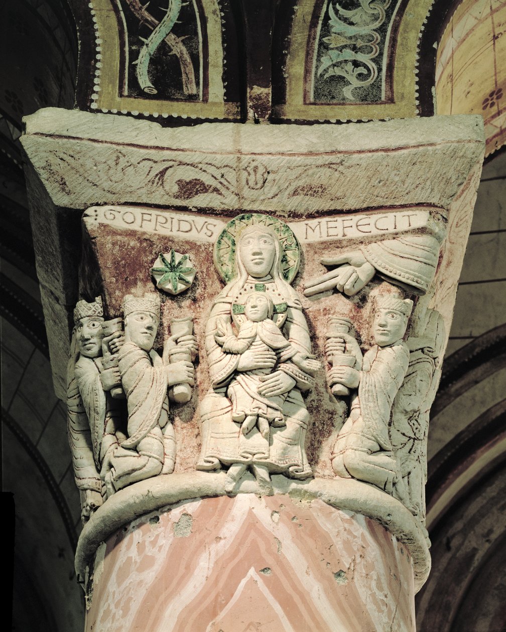 The Adoration of the Magi, column capital by French School