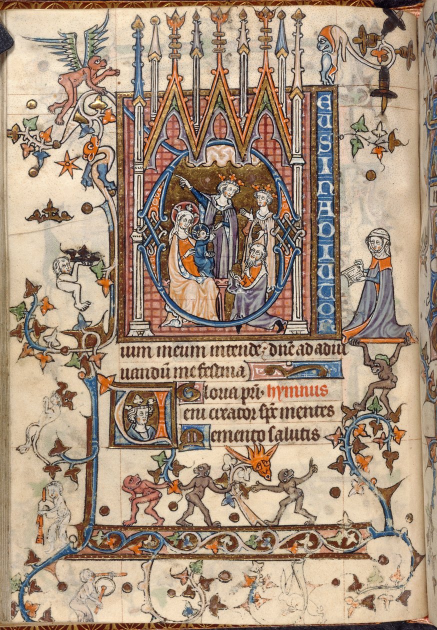 The Adoration of the Magi, from the St Omer Book of Hours, MS 36684, f.46v by French School