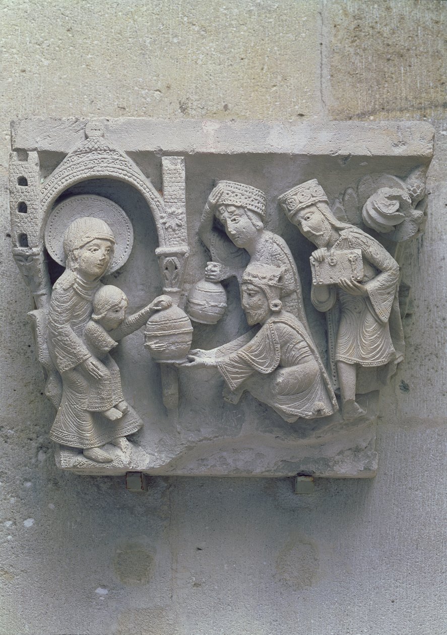 The Adoration of the Magi (original capital) by French School
