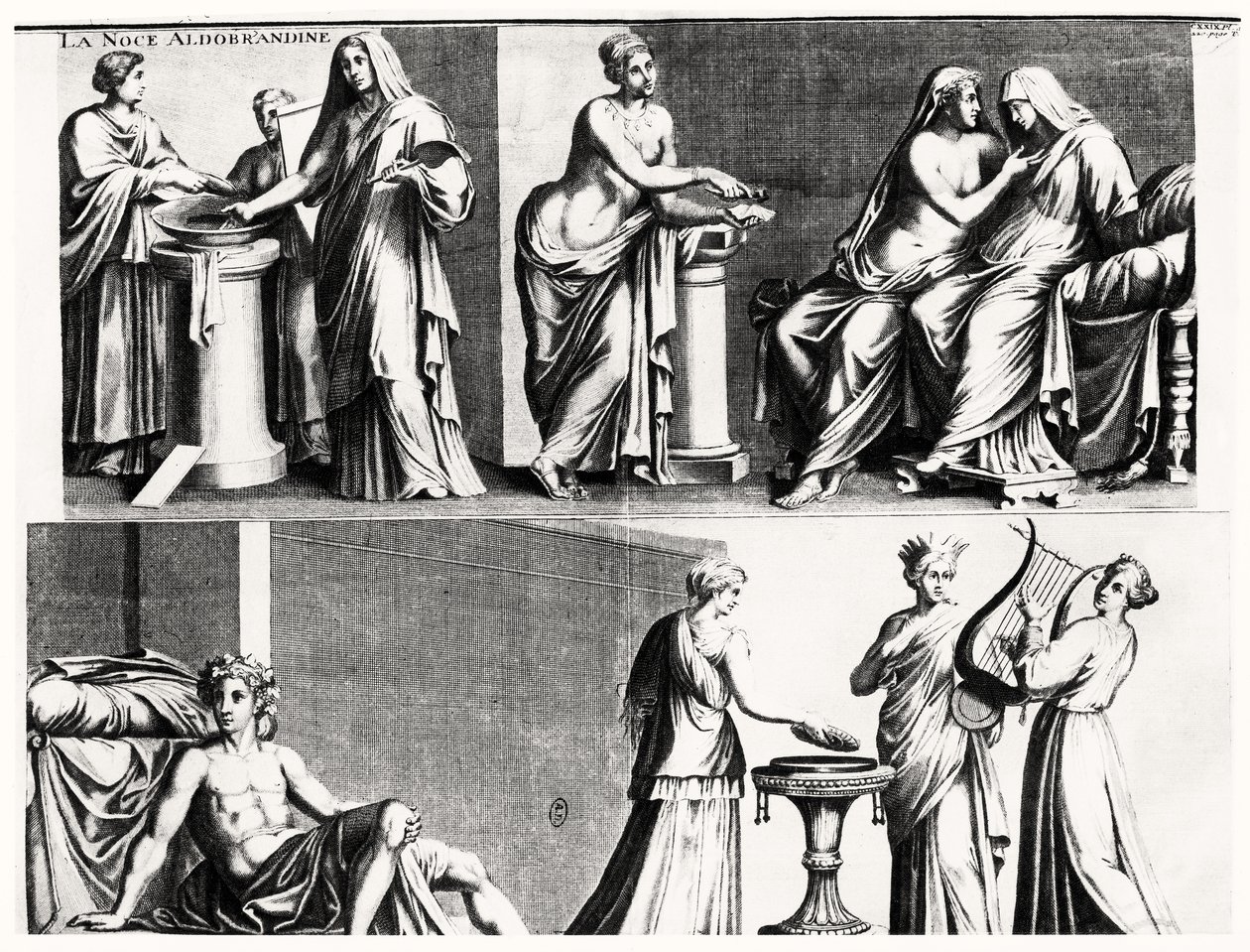 The Aldobrandini Wedding, after a Roman Fresco by French School