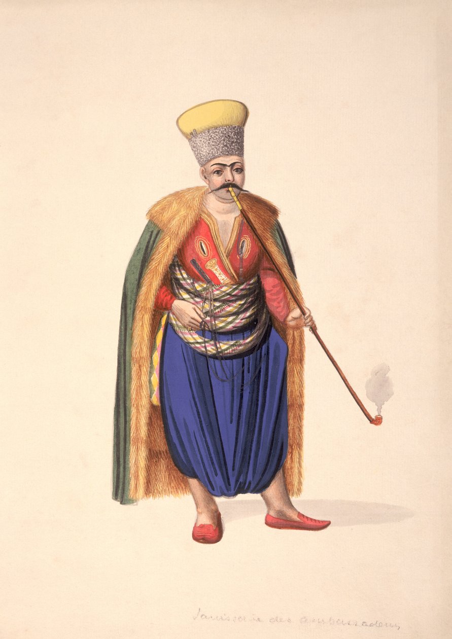 The Ambassadors Janissary, Ottoman period, third quarter of 18th century by French School