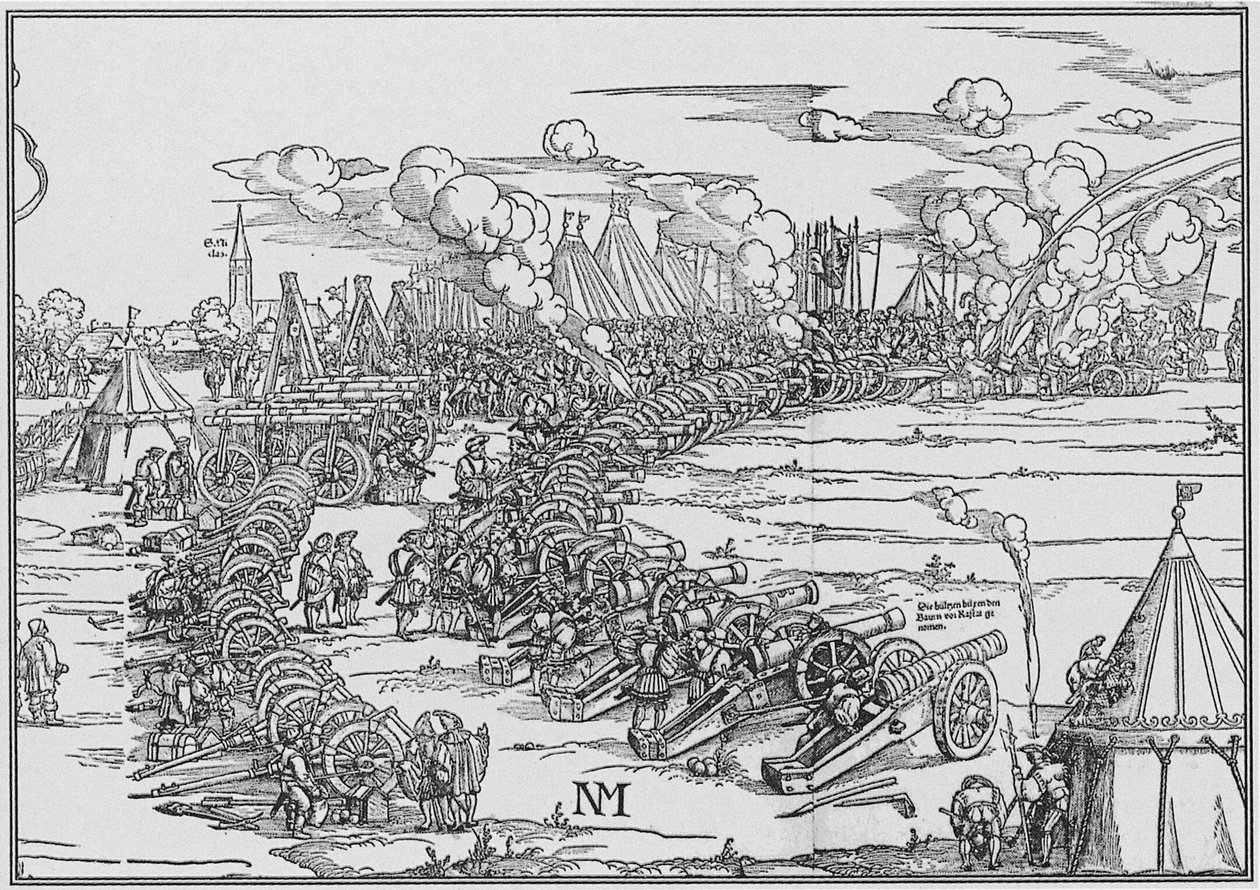The Artillery Park of Charles Quint, 1530 by French School