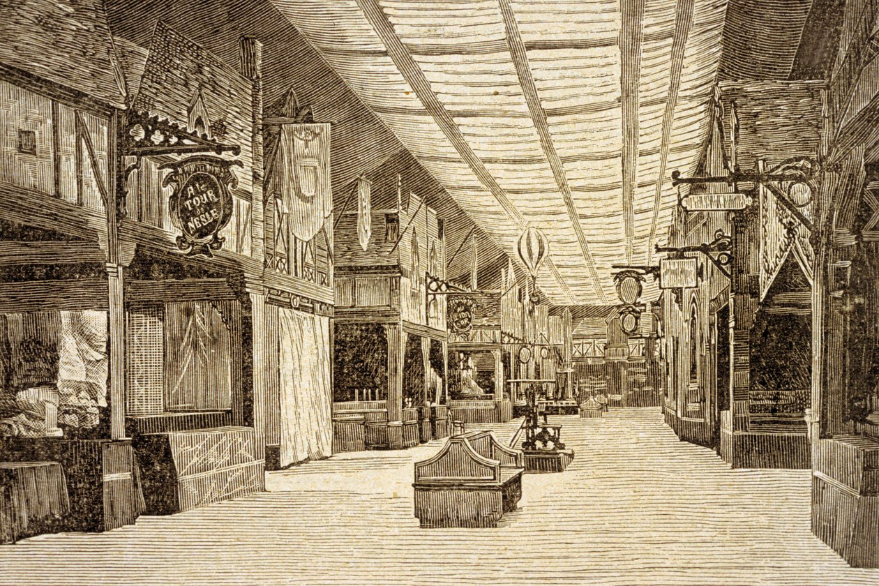 The Bazar de la Charité in Paris before the fire on May 4, 1897 by French School