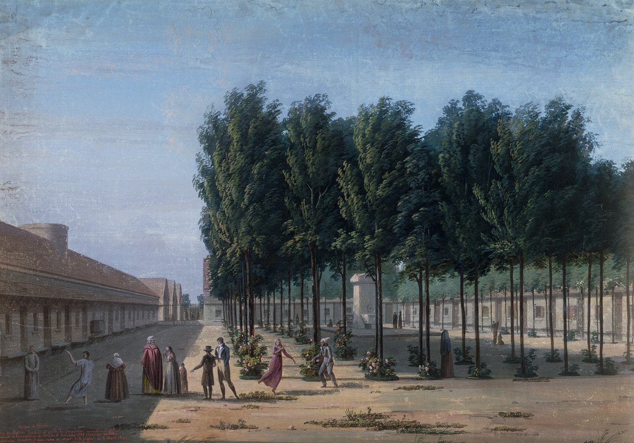 The Bicetre Asylum in Paris by French School