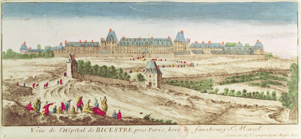 The Bicetre Asylum in Paris, 1710 by French School