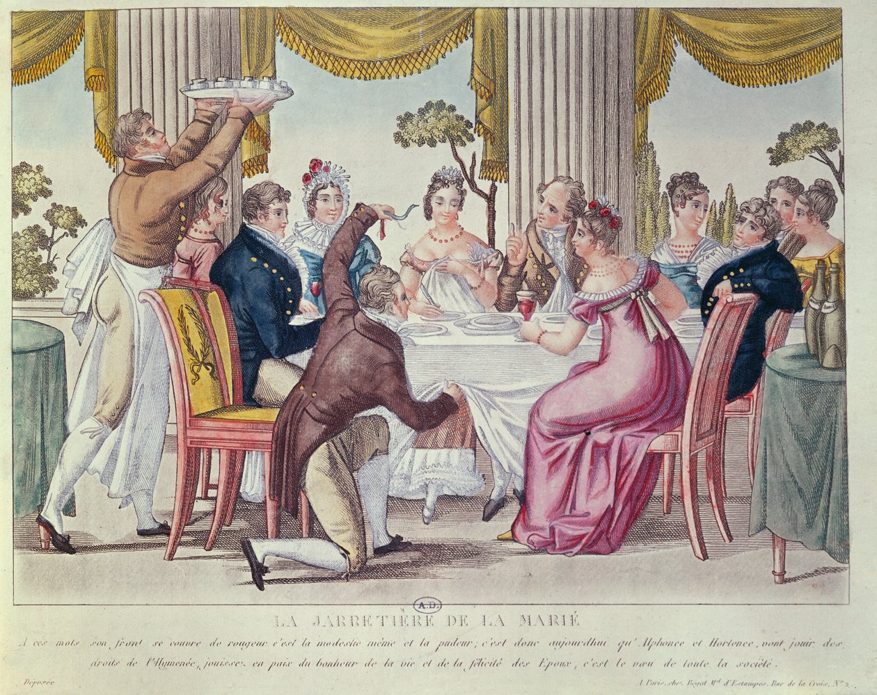 The Brides Garter by French School