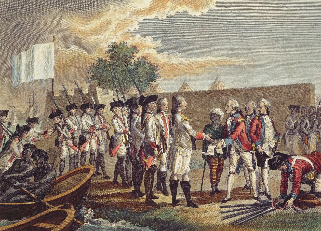 The Capture of Senegal, engraved by Nicholas Ponce, 1799 by French School