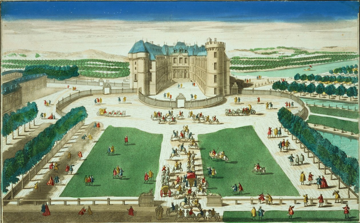 The Chateau Rambouillet, engraved by Antoine Aveline by French School
