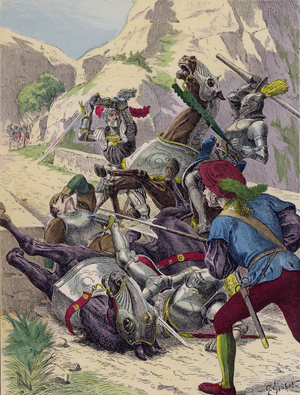 The Chevalier de Bayard Defending the Bridge of Garigliano, Italy by French School