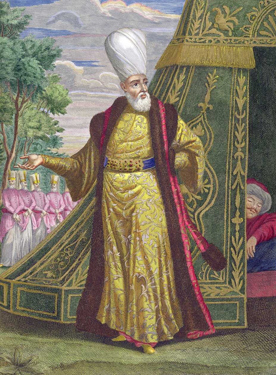 The Chief Janissary, from the Recueil destampes sur les Costumes du Levant, engraved by Gerard Jean Baptiste Scotin (1707-08) by French School