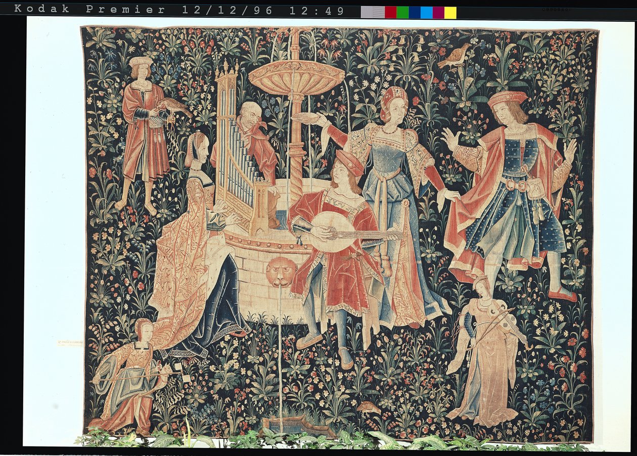 The Concert at the Fountain, Loire workshop, c.1570-80 by French School