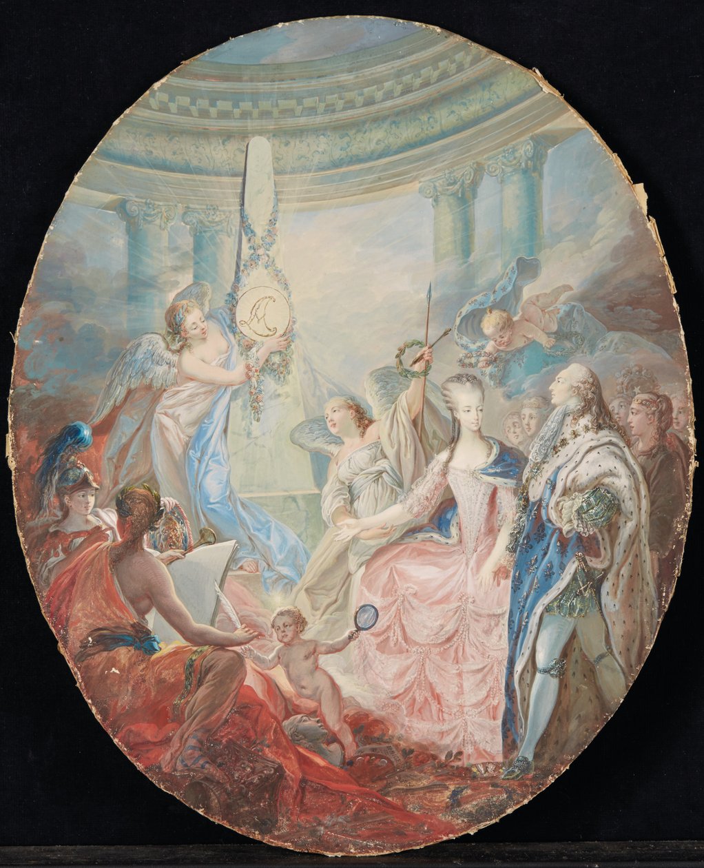 The Coronation of Louis XVI accompanied by Marie-Antoinette by French School