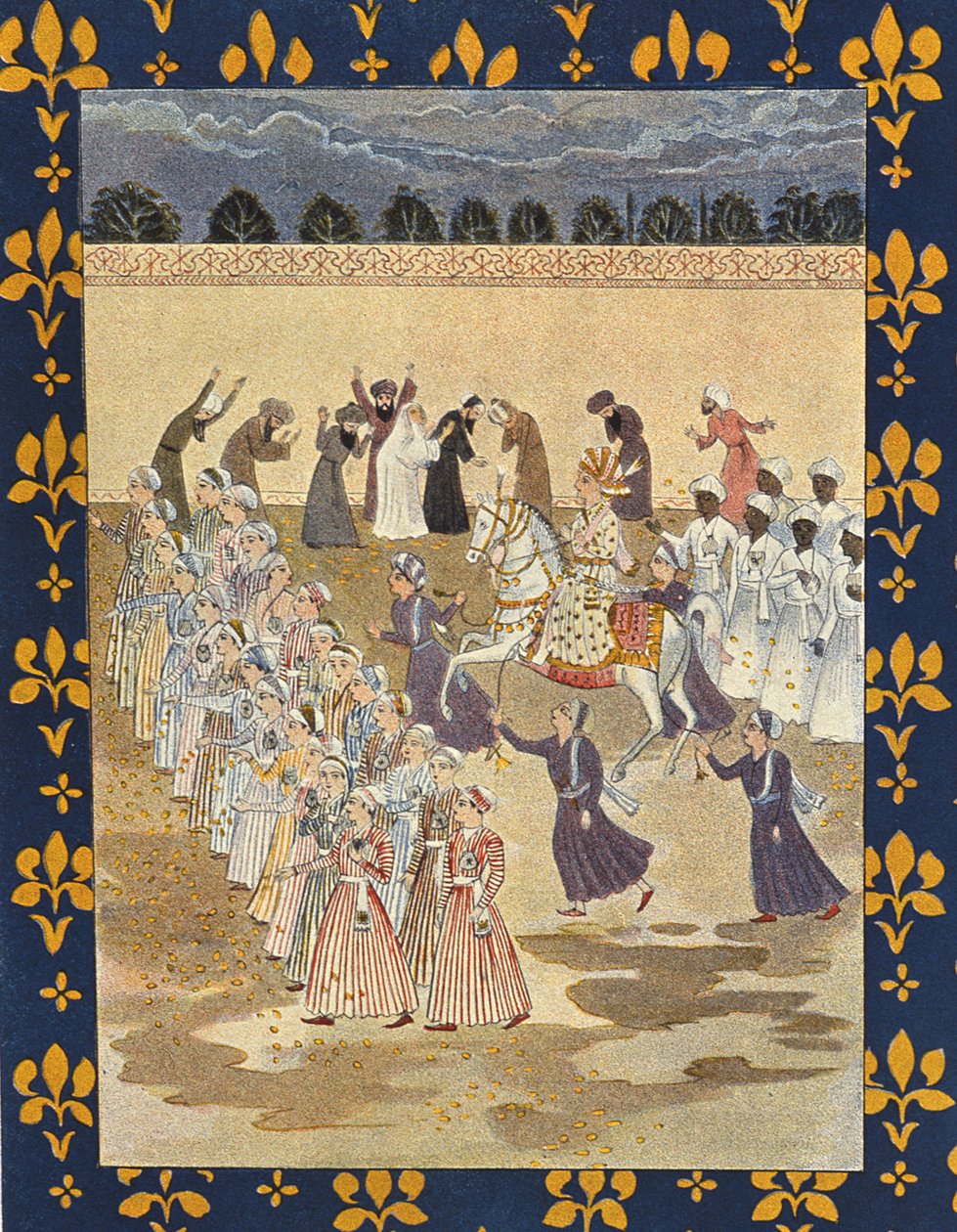 The Cortege of Aladdin, illustration for Aladdin, from The Arabian Nights, 1895 by French School
