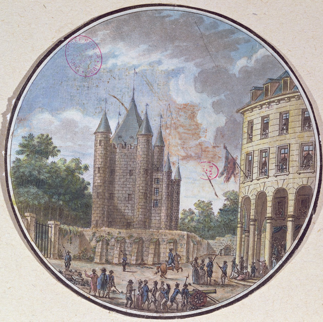 The Donjon of the Temple, Paris by French School