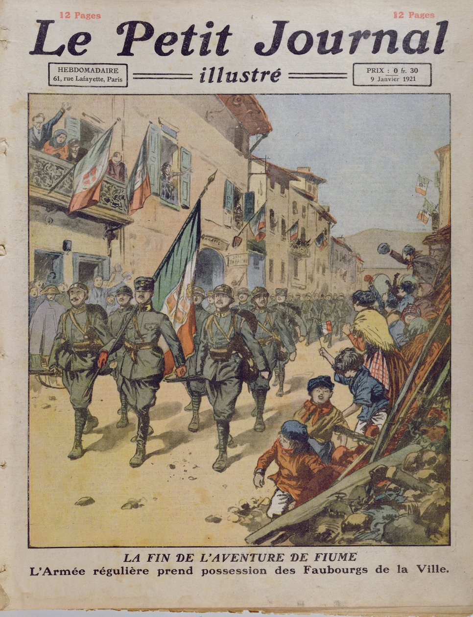 The End of the Fiume Adventure, from Le Petit Journal, 9th January 1921 by French School