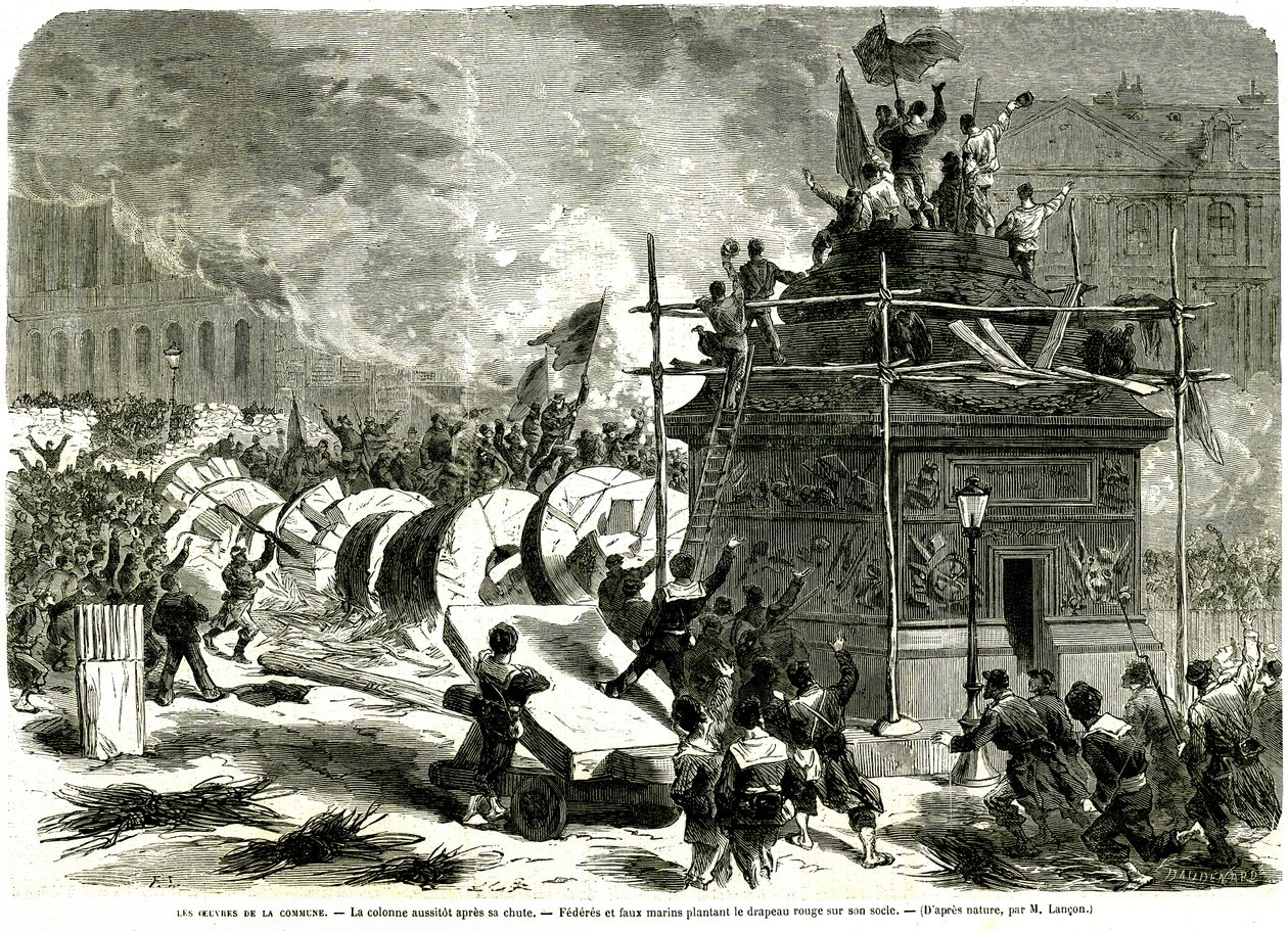 The Fall of the Vendome Column by French School
