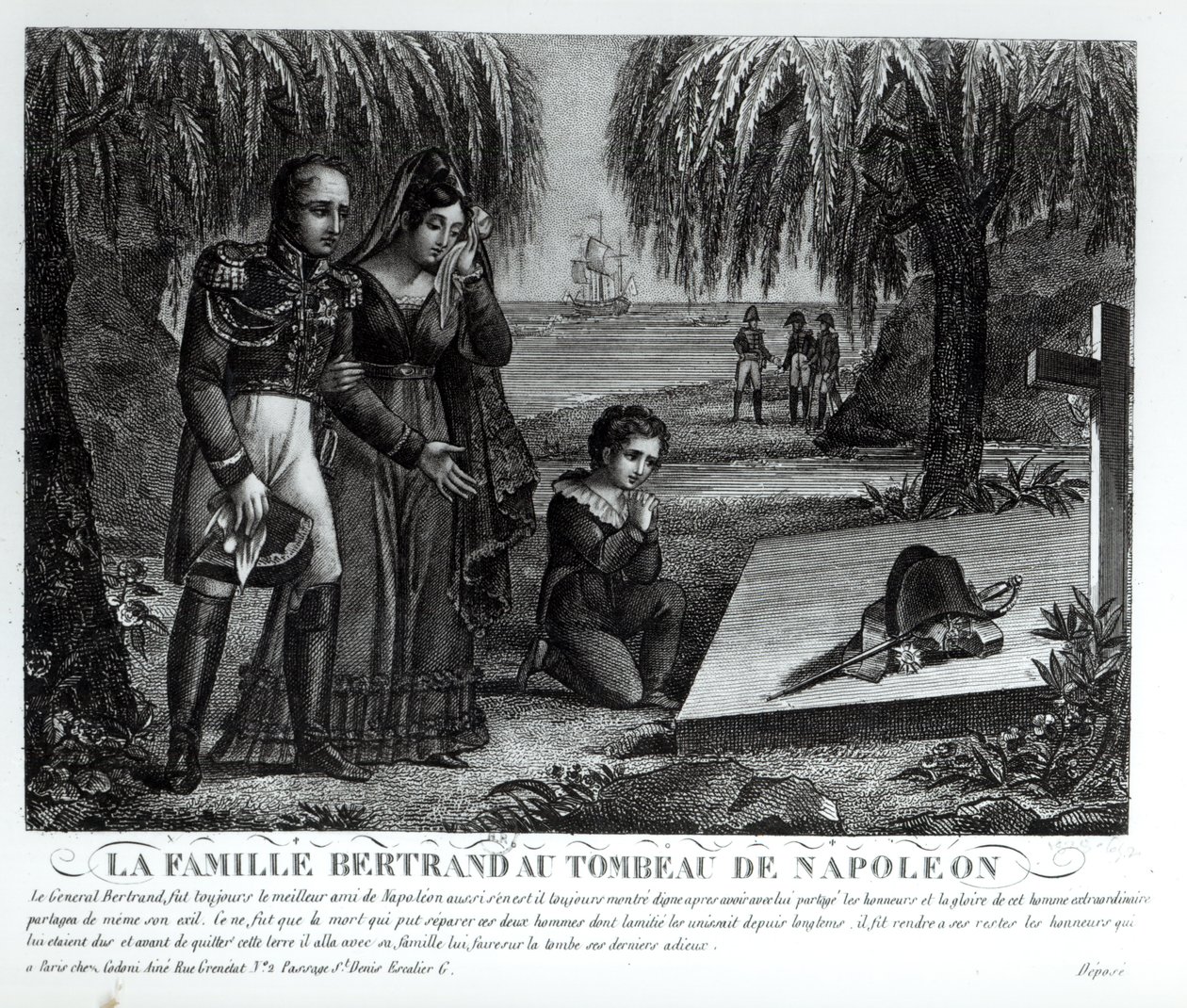 The Family of General Henri-Gratien Bertrand at the Tomb of Napoleon Bonaparte 1821 by French School