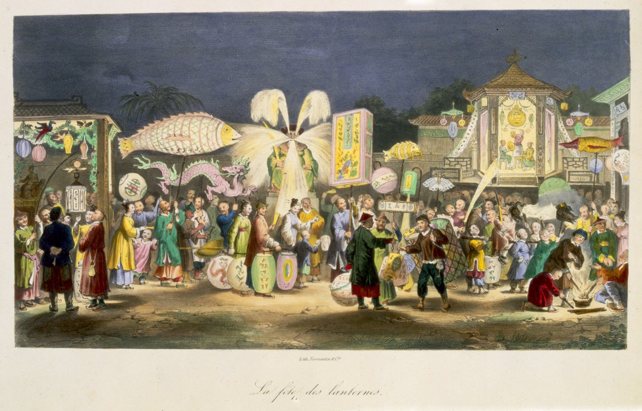 The Festival of the Lanterns, pub. by Formentin, 1824-27 by French School
