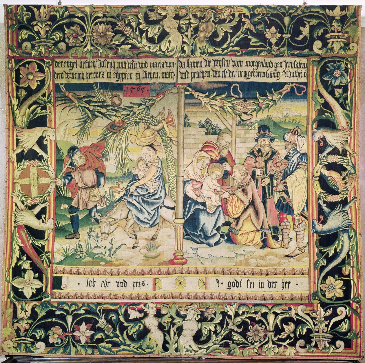 The Flight into Egypt and the Adoration of the Magi by French School