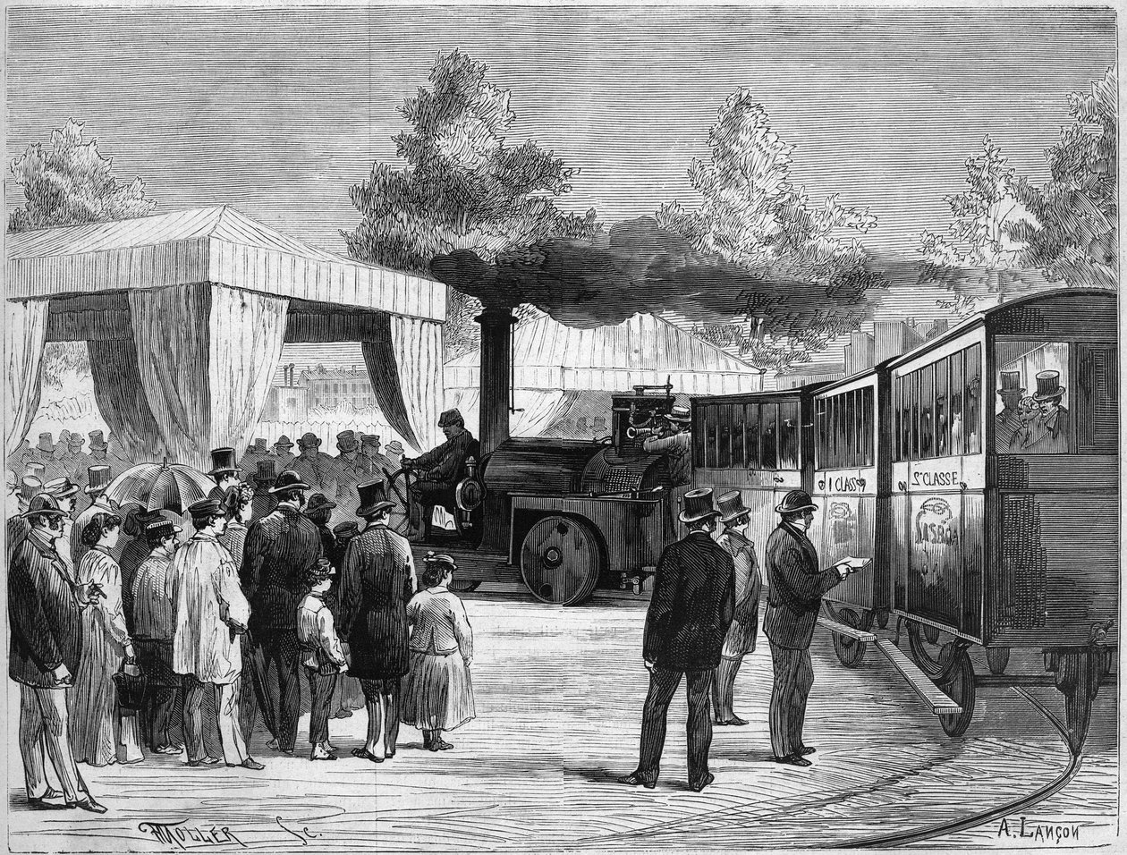 The French Inventor Larmanjat Driving One of His 