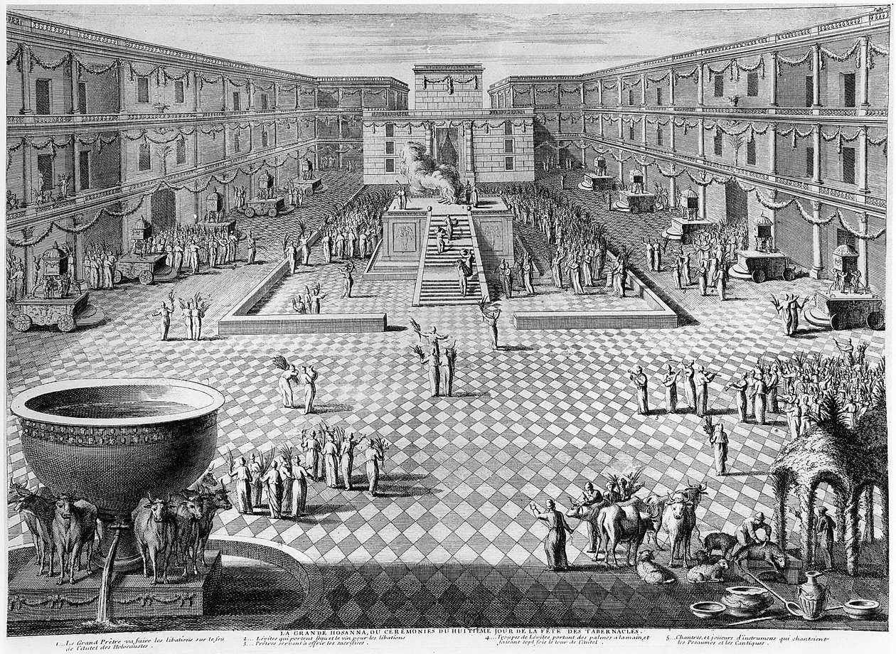 The Grand Hosanna, or Ceremony on the Eighth Day of the Feast of Tabernacles in the Temple of Jerusalem by French School