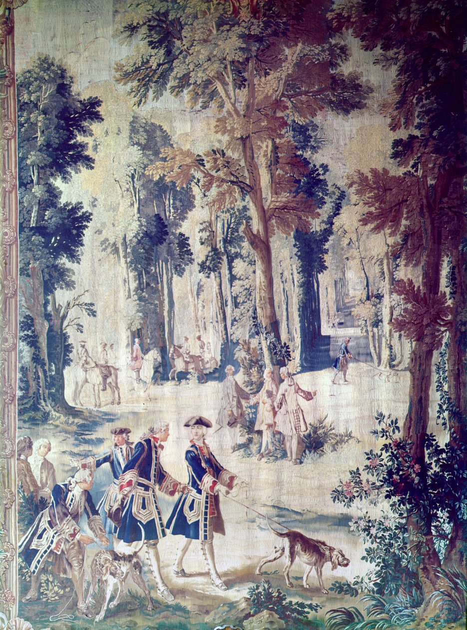 The Hunt of Louis XV, tapestry, mid 18th century by French School