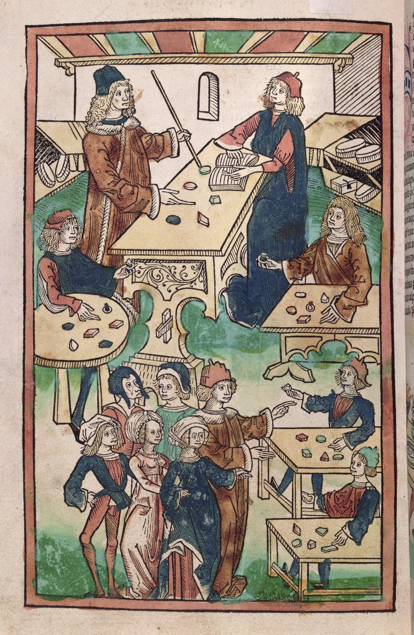 The Jewellers Shop, 1491 by French School