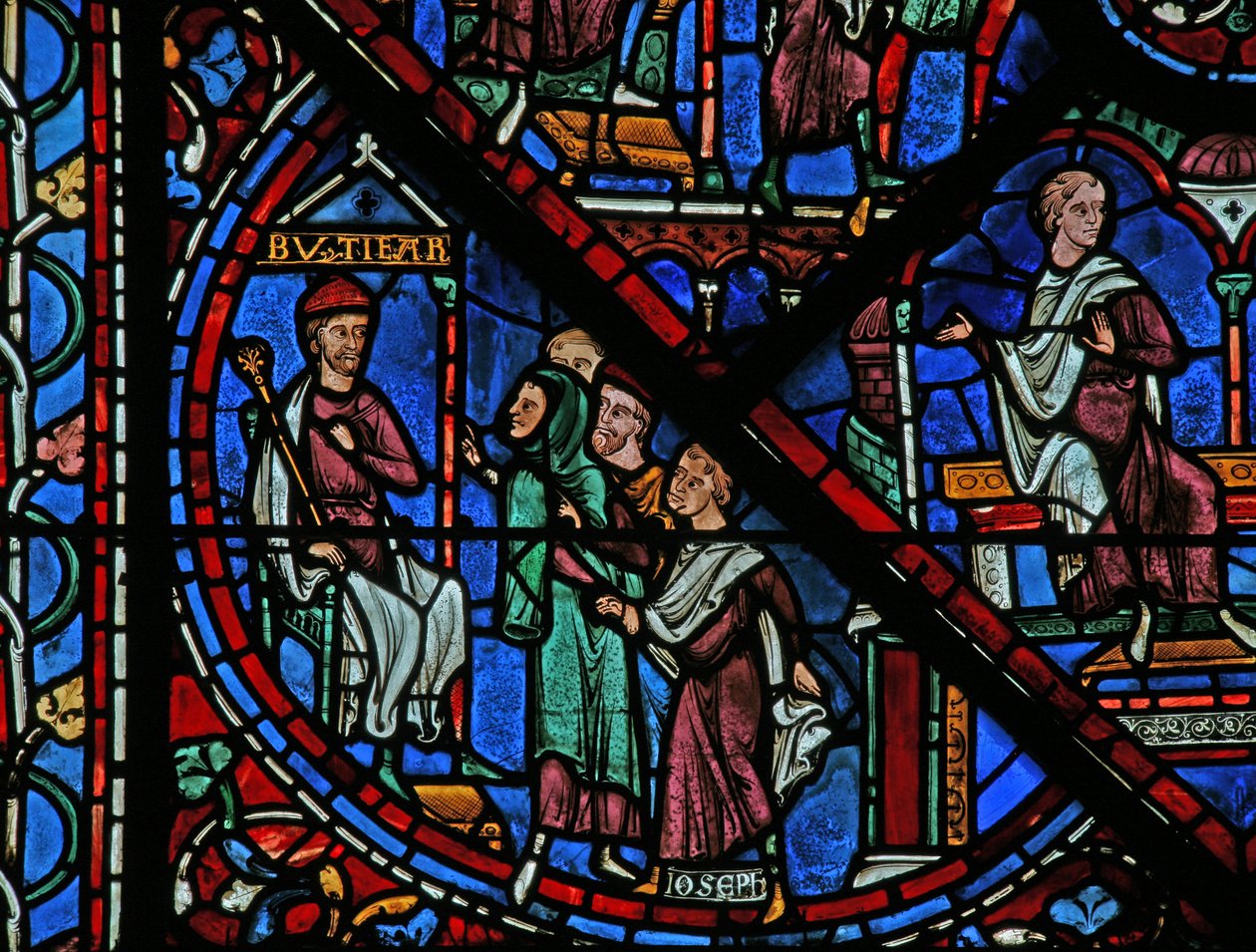 The Joseph Window: Joseph Before Potiphar by French School