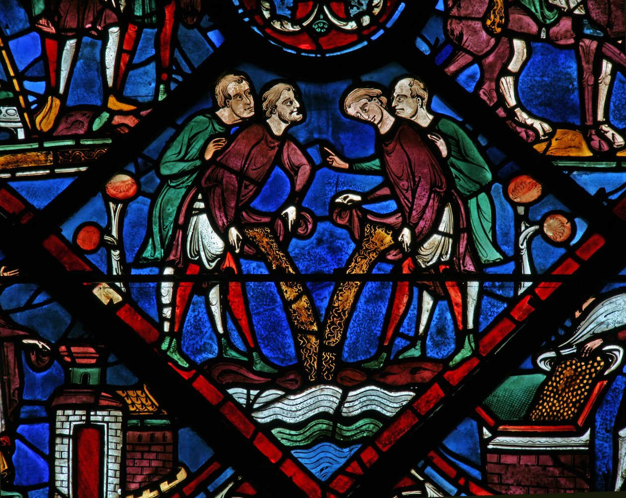 The Joseph Window: The Egyptian Years of Plenty by French School