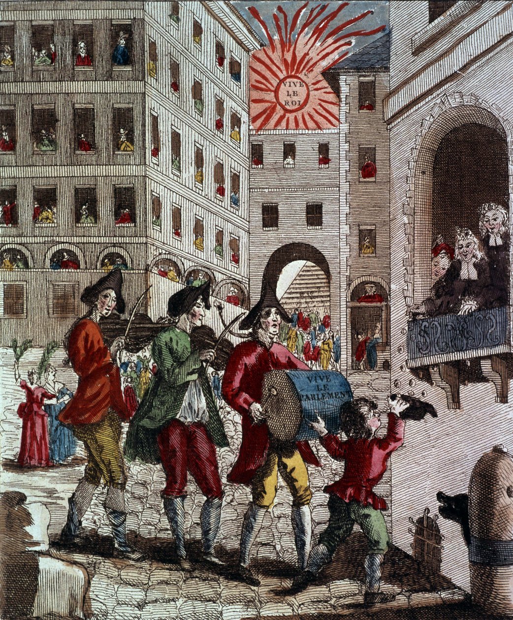 The Joy of the French People, celebrating the King and the Recall of Parliament, September 1788 by French School