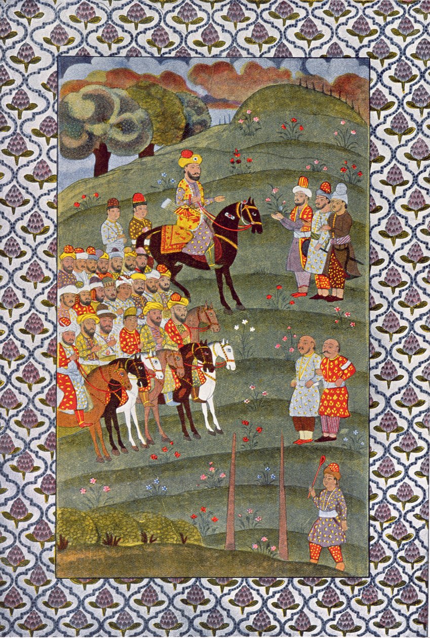 The Khalifat on a Horse, illustration from The Arabian Nights, 1895 by French School