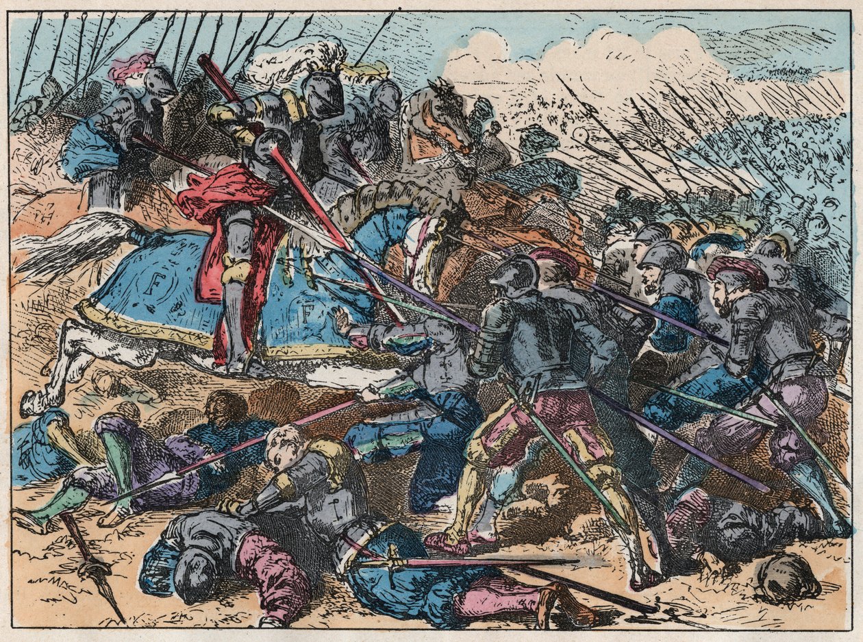 The King of France Francois I (1494-1547) at the Battle of Marignan on 13 and 14 September 1515 - Francois I (1494-1547) at the Battle of Marignano by French School