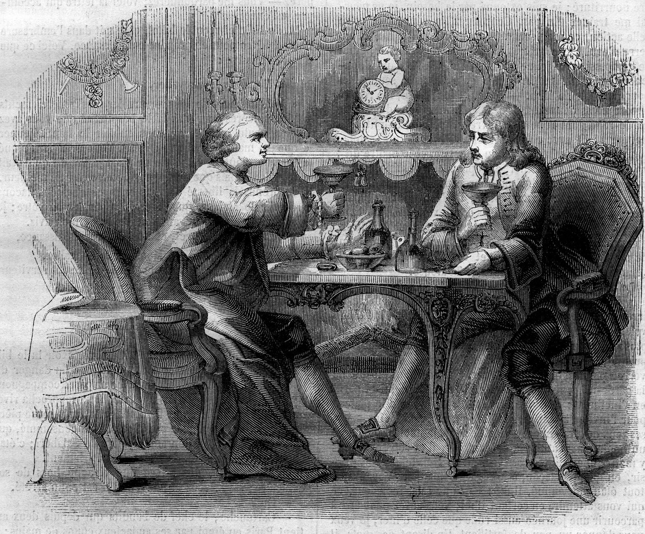 The Marquis de Nointel Offering a Lunch to the Bandit Louis Dominique Cartridge by French School