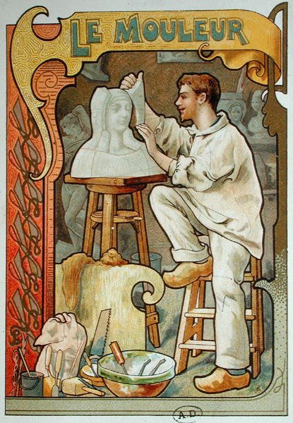 The Moulder, Illustration from a Book on the Crafts, c.1899 by French School