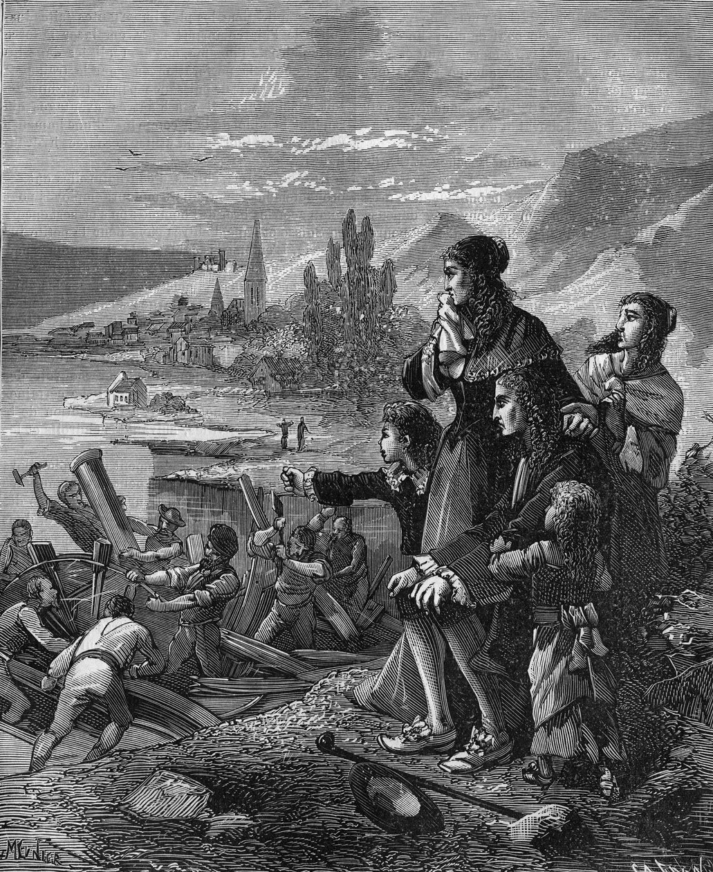 The Munden mariners destroyed the "steamboat" by Denis Papin (1647-1712), a French physicist and inventor by French School