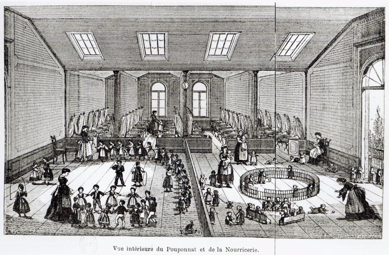 The Nursery in the Familistery of Guise, from Solutions Sociales by Jean-Baptiste Andre Godin, Paris, 1871 by French School