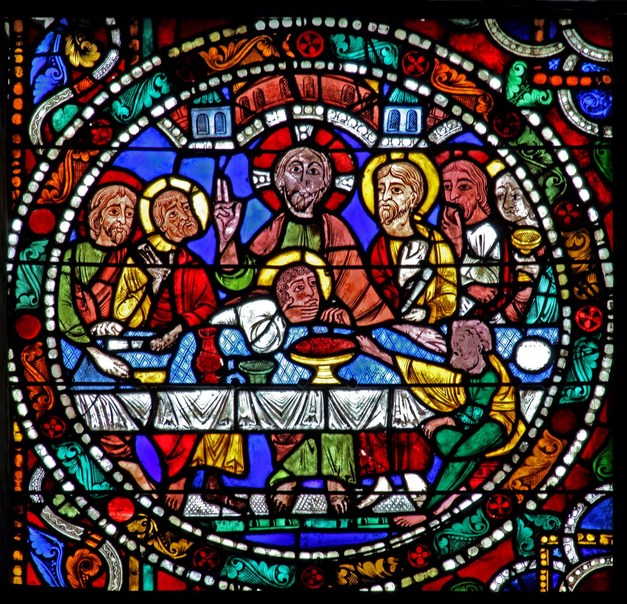The Passion Window: The Last Supper by French School