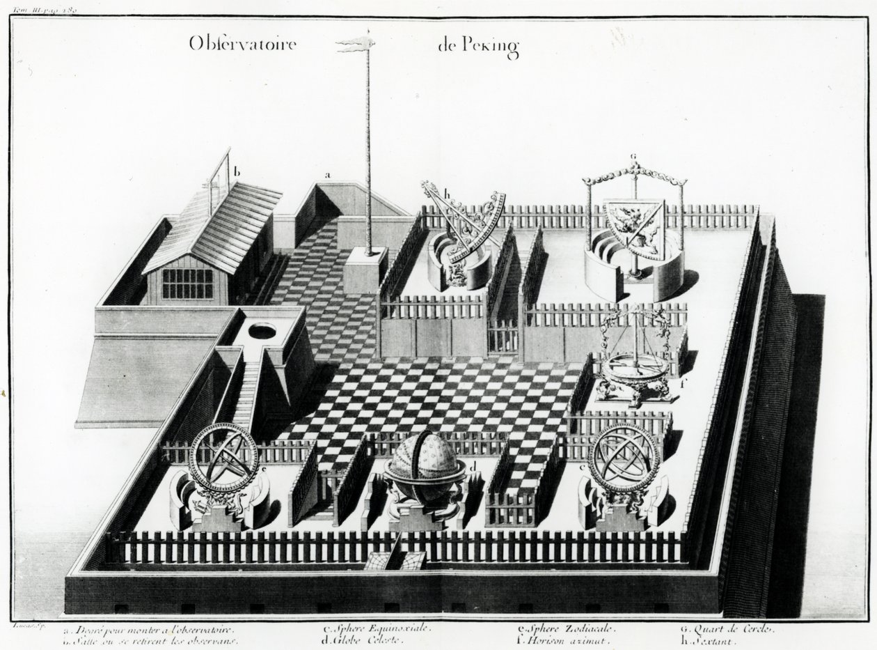 The Peking Observatory, illustration from Jean Baptiste du Halde
