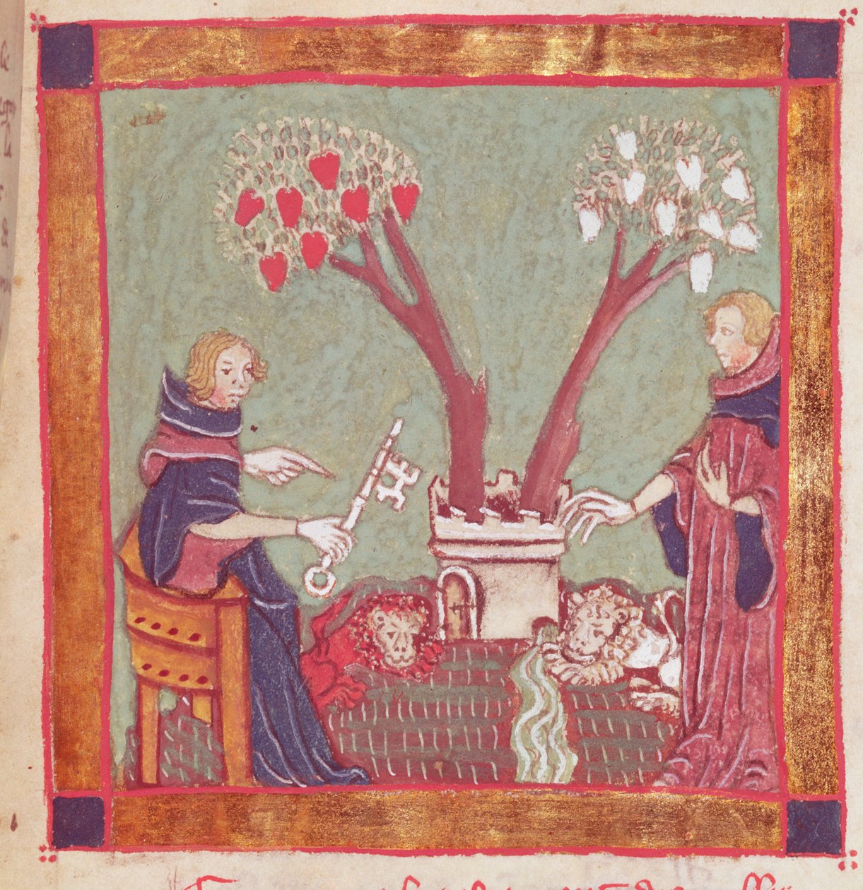 The Philosophers Will, from a manuscript of Alchemy, 14th century by French School