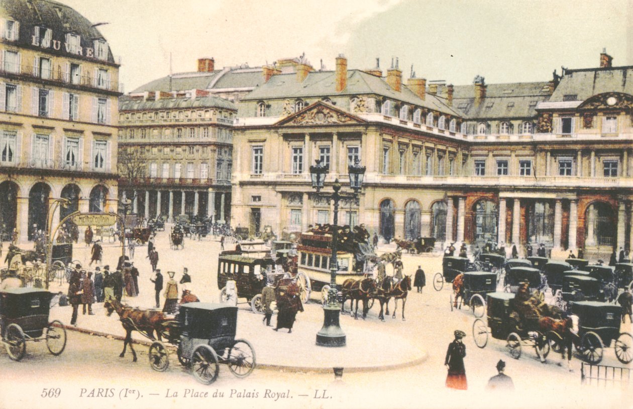 The Place du Palais Royal in Paris, 1910 by French School