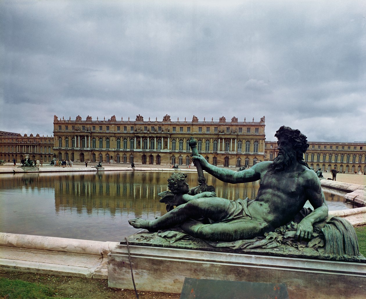 The Rhone, Fountain by Jean-Baptiste Tuby (1630-1700) with the Chateau in the Background by French School