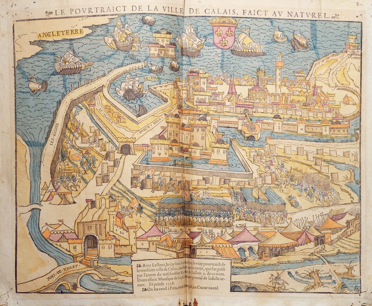 The Siege of Calais, 1558 by French School Fine art print