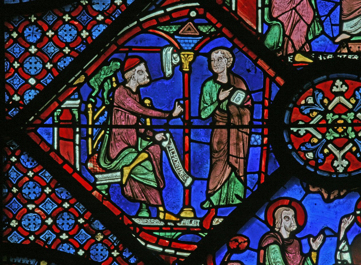The St James Window: The Magician Almoniges (Hermoniges) Sends His Disciple Filetus to St James by French School