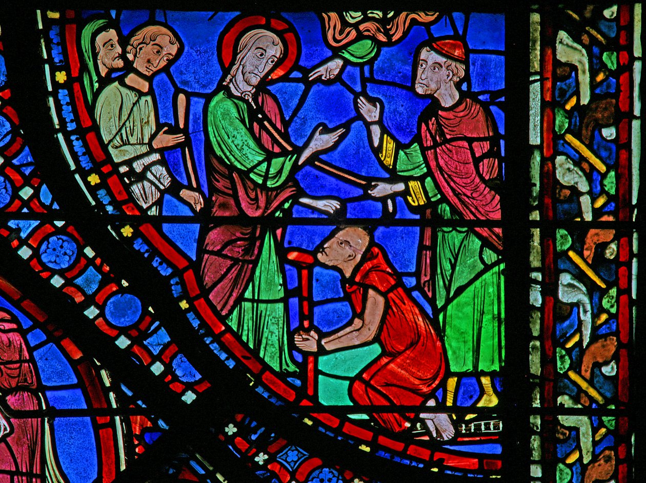 The St James Window: Heals a Paralytic by French School