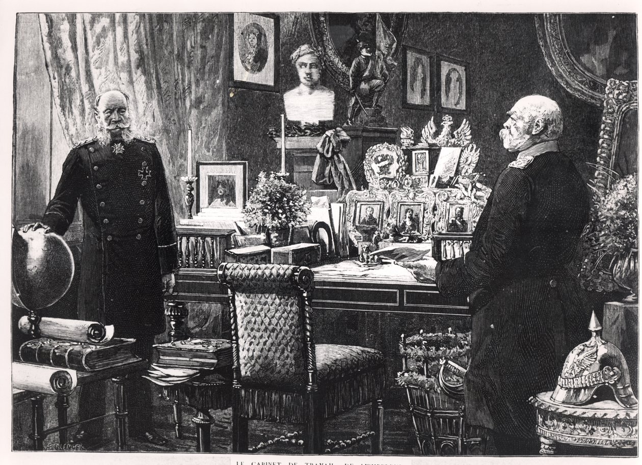 The Study of Kaiser Wilhelm I (1797-1888) King of Prussia and Emperor of Germany by French School
