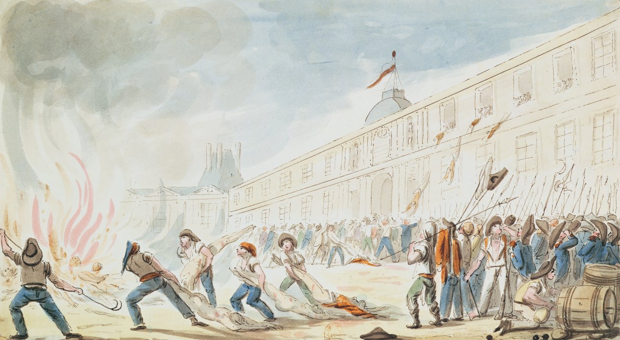 The Taking of the Tuileries, 10th August 1792 by French School
