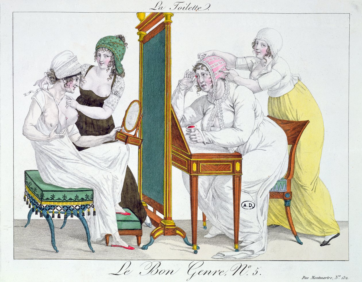 The Toilet, from the series Le Bon Genre, early 19th century by French School
