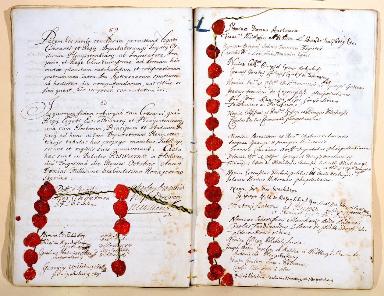 The Treaty of Ryswick, 30th October 1697 by French School