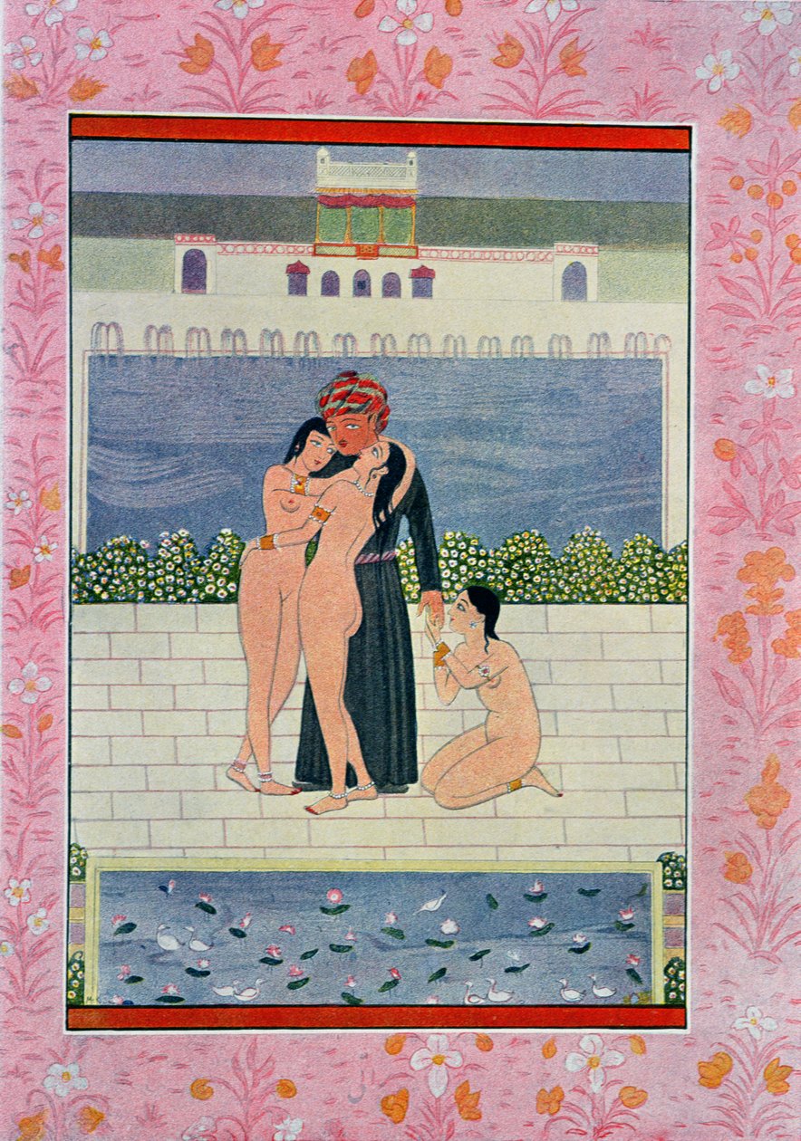 The Wedding of Hassan Badreddine, illustration from The Arabian Nights, 1895 by French School
