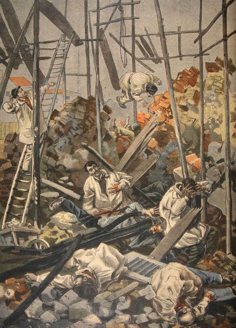 The accident at Chesnay, illustration from Le Petit Journal: Supplement illustre, 1898 by French School